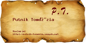 Putnik Tomázia névjegykártya